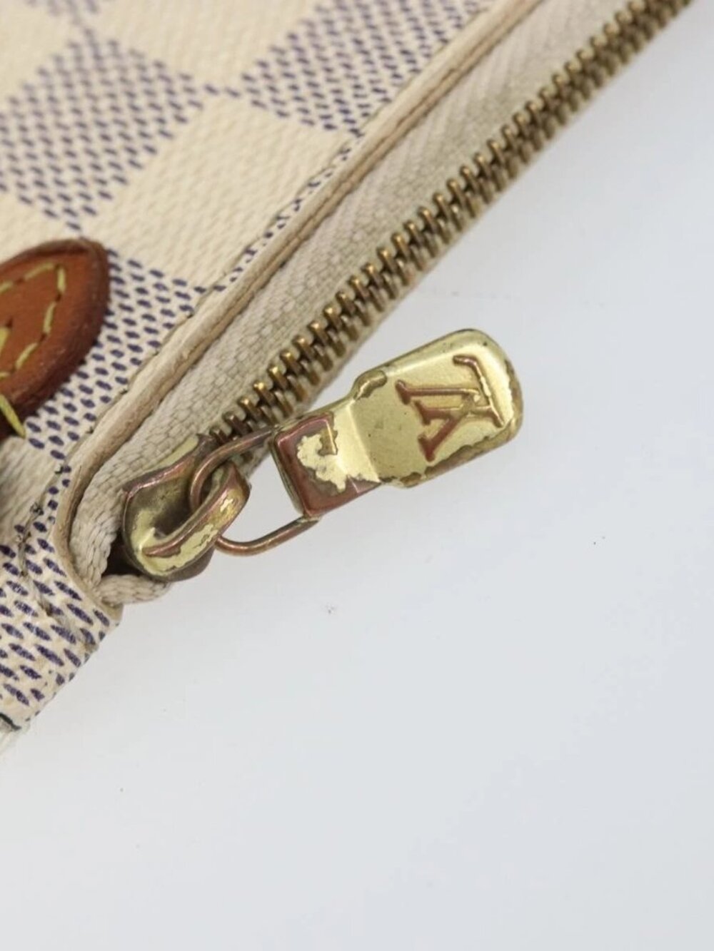 LOUIS VUITTON Damier Azur Neverfull MM Pouch LV Auth 171149 - Picture 10 of 16